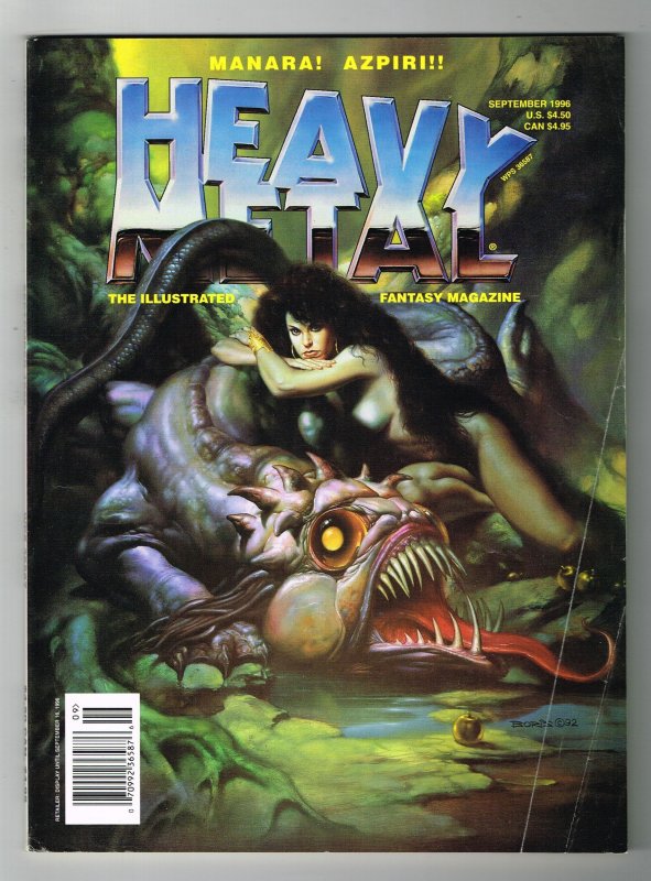 Heavy Metal Magazine  #4 January  (1996)  Cover by Boris Vallejo  NEWSSTAND Copy