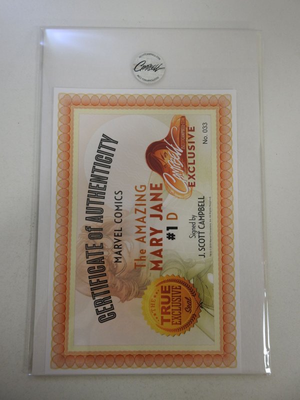 Amazing Mary Jane #1 Campbell Variant (2019) Signed by Campbell Cert sealed