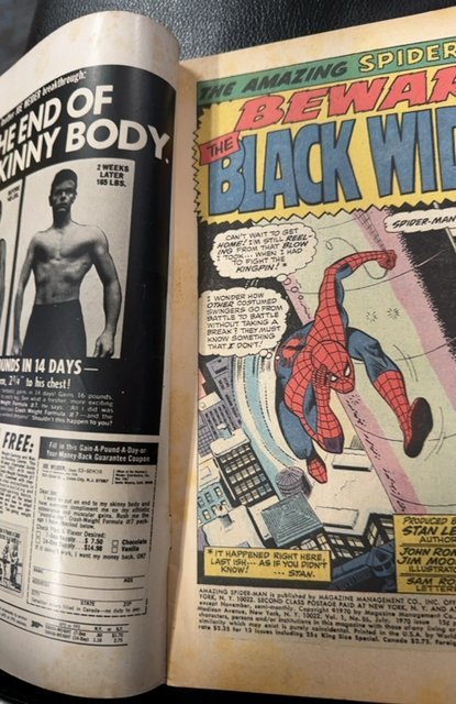 The Amazing Spider-Man #86 beware the black widow - tape 1.5 inch spine split