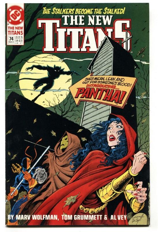 NEW TITANS #74 comic book Introduction to PANTHA-comic book DC NM-