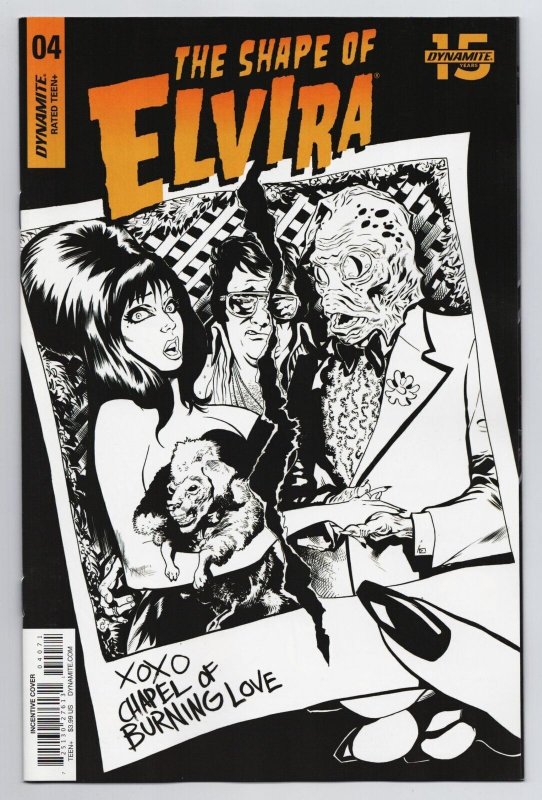 Elvira Shape Of Elvira #4 Acosta 1:15 B&W Variant (Dynamite, 2019) VF