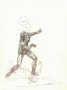 Zombie Spider-Man Drawing - Signed art by Arthur Suydam 