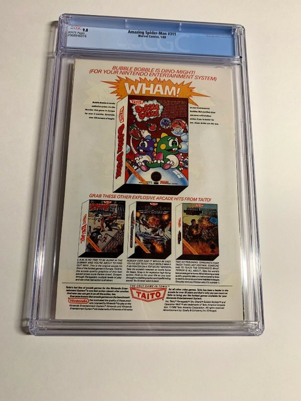 Amazing Spider-man 311 Cgc 9.8 White Pages Marvel