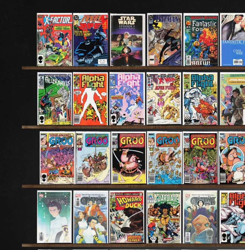 Huge Lot 150+ Comics with Alpha Flight, Fantastic Four, Fallen Angels & More!