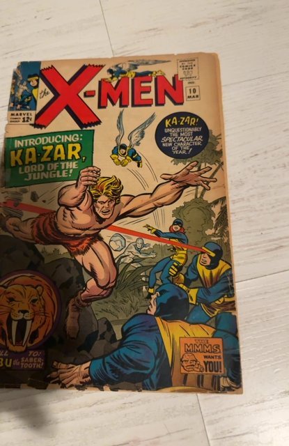 The X-Men #10 (1965)1st Kazar in X-men Low grade see description