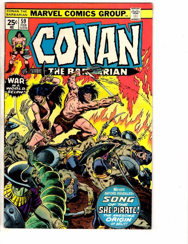 4 Conan The Barbarian Marvel Comic Books # 58 59 60 61 Red Sonja King Kull WI1