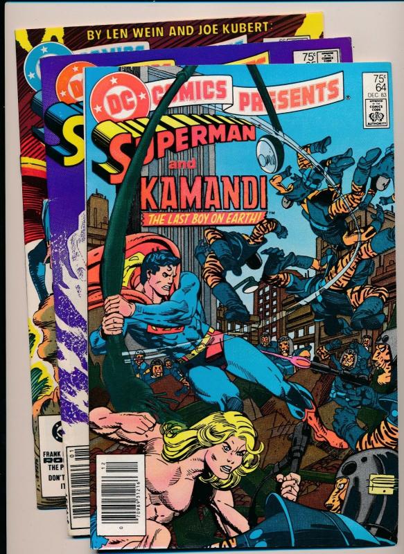 LOT OF 3 DC Presents SUPERMAN& KAMANDI#64, XANADU#65, THE DEMON#66 F/VF(PF127)