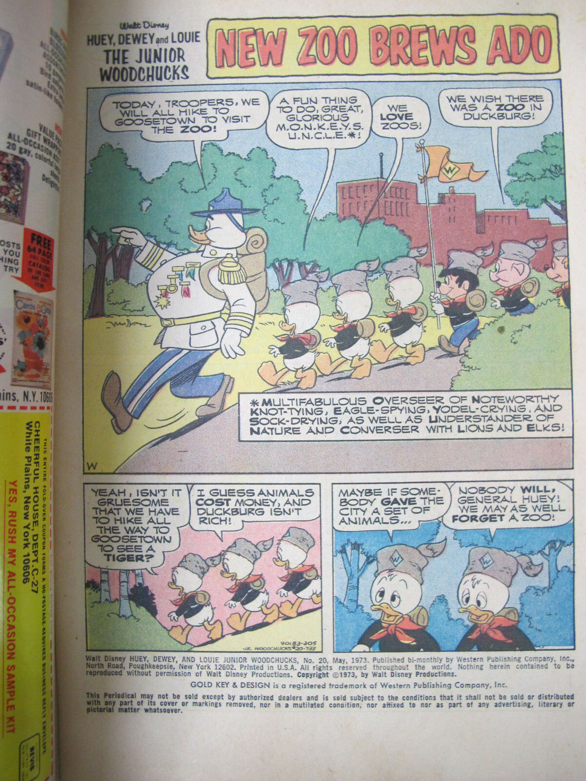 Walt Disney Huey Dewey Louie 1973 20 Gold Key Bronze Age Comics FN 5.