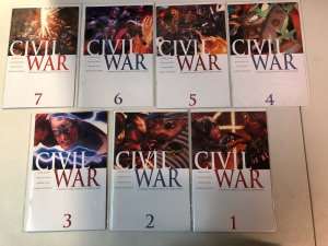 Civil War (2006) #1 2 3 4 5 6 7 1-7 (VF+/NM) Complete Set Run Marvel 