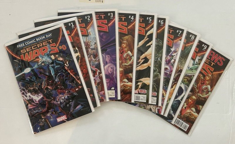 *Secret Wars v3 (2015, of 8) 0, 1 fn, 2-9, Preview | 10 HIGH GRADE books total