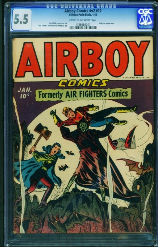 Airboy Vol 2 #12 CGC 5.5 1946-Hillman-Horror-Bondage 1198686001