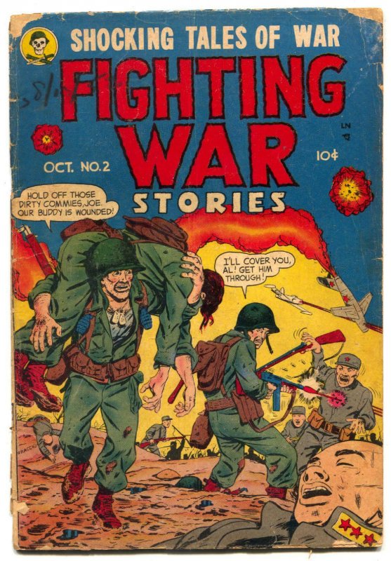 Fighting War Stories #2 1952- rare golden age war comic G/VG 