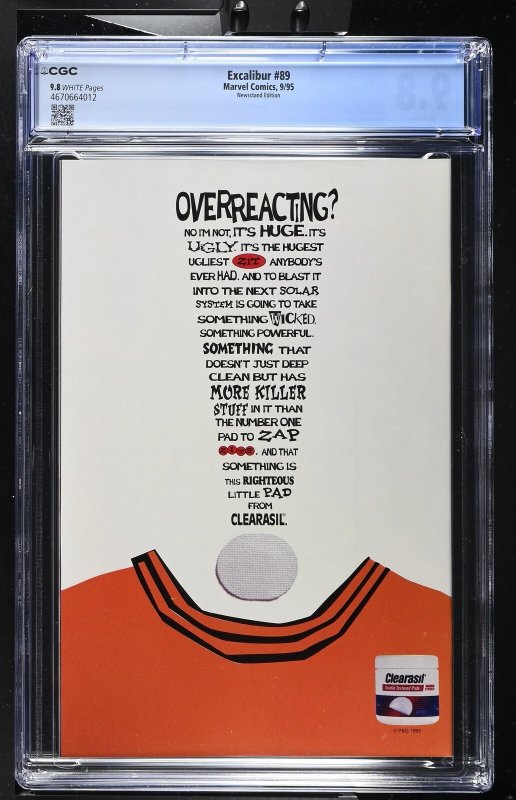 Excalibur #89 (9/95) Graded CGC 9.8 Newsstand Edition