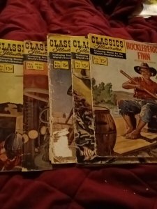 Classic Illustrated Six Issue Silver Age Lot Run Set Collection Huck Finn The...