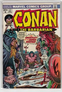 CONAN THE BARBARIAN (1970 MARVEL) #33 FN A00079