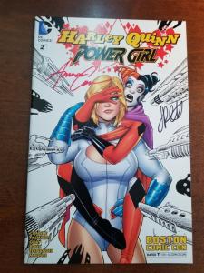 Harley Quinn & Power Girl Variant Boston Comic Con Signed by Conner & Palmiotti
