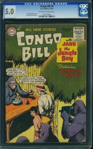 Congo Bill #6 (1955) CGC 5.0 VGF - 1st appearance of Gorilla City!