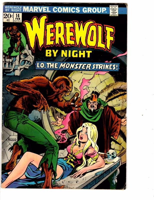 Werewolf By Night # 14 VG Marvel Comic Book Mike Ploog Art Monster Fear J149