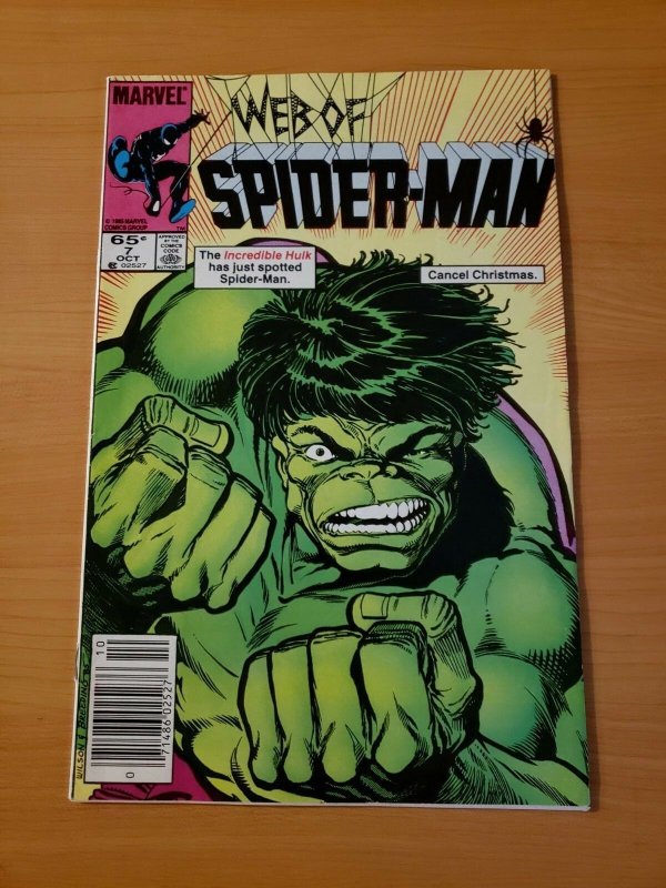 Web of Spider-Man #7 Newsstand Edition ~ NEAR MINT NM ~ (1985 Marvel Comic) 