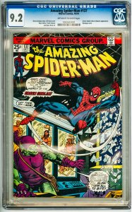 The Amazing Spider-Man #137 (1974) CGC 9.2! OWW Pages!