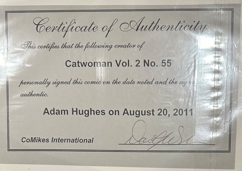 (2006) CATWOMAN #55 SIGNED by ADAM HUGHES w/COA!