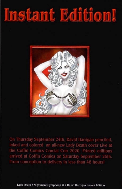 Lady Death Nightmare Symphony David Harrigan Instant Edition Ltd to 123 of 140