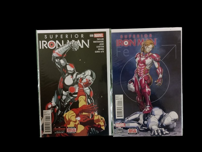 Superior Iron Man #1-9 Run Lot Marvel Comics 2015 VF