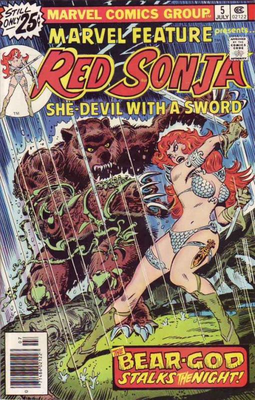 Marvel Feature presents Red Sonja #5 (Jul-76) NM Super-High-Grade Red Sonja