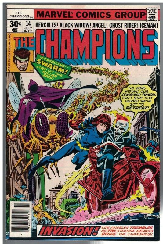 CHAMPIONS 14 FN- July 1977 Hercules, Black Widow, Angel