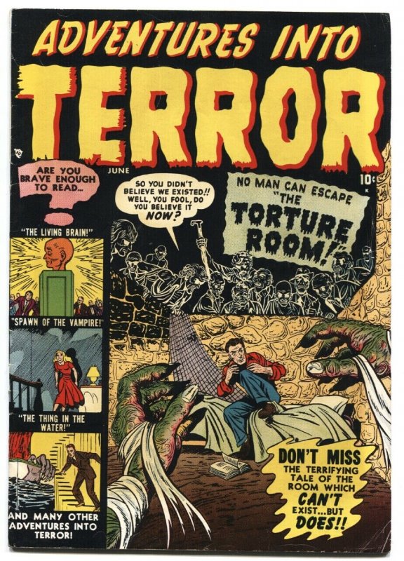 ADVENTURES INTO TERROR #4 1951-atlas-horror-vampires-HIGH GRADE