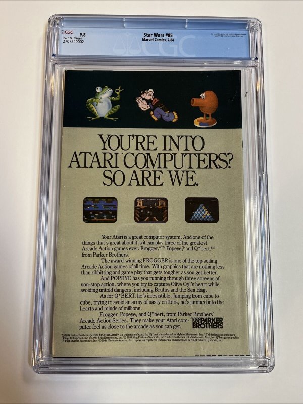 Star Wars (1984) # 85 (CGC 9.8 WP) Mary Jo Duffy  & Tom Palmer Art