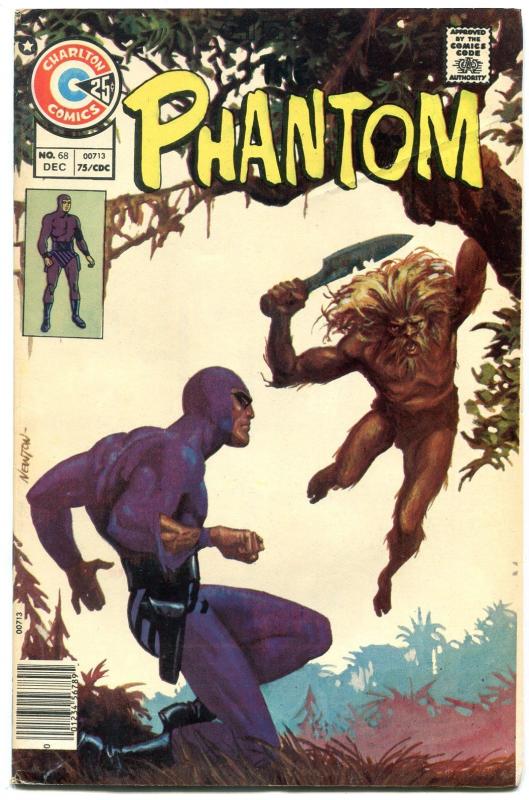 THE PHANTOM #68 1975-CHARLTON COMICS-WILD COVER NEWTON FN