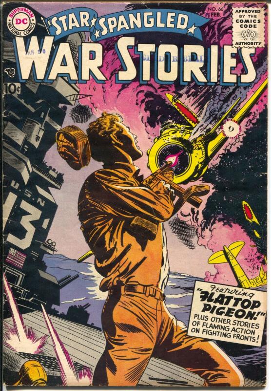 Star Spangled War Stories #66 1958-DC-Mort Drucker-flat top battle cover-VG+