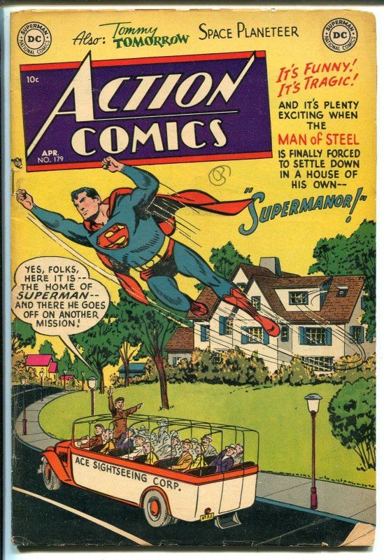 Action #179 1953-DC-Superman-RCMP Mounties-Congo Bill-vigilante-VG MINUS 