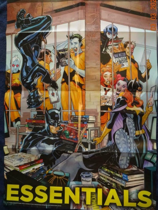 ESSENTIALS  Promo Poster, 22 x 34, 2014, DC Joker Harley Quinn Batman Unused 541