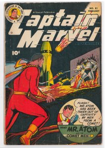 Captain Marvel Adventures (1941) #81 VG-, Mr Atom and the Comet Men, great cover