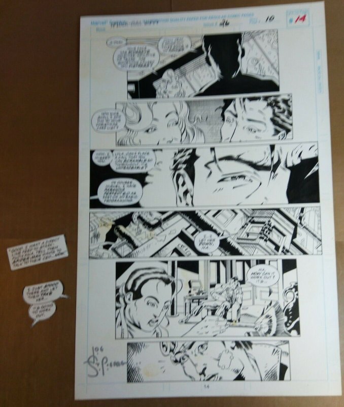 Original Art: Joe St. Pierre - Spider-Man 2099 #26 pg 14 Palmiotti inks