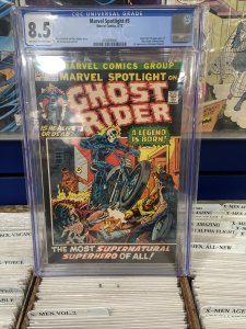 Marvel Spotlight #5 1972 CGC 8.5 1st app Ghost Rider OW/White Pages