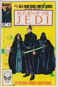 STAR WARS RETURN OF THE JEDI #4 (Jan 1984) NM 9.4 white paper!