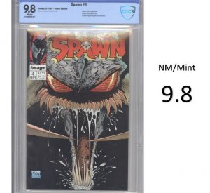 Spawn #4 - Key Comic & 1st Cover Appearance of Violator - CBCS 9.8 - New Slab!