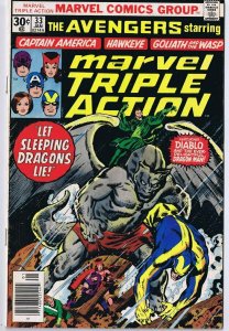 Marvel Triple Action #33 ORIGINAL Vintage 1977 Marvel Comics Captain America