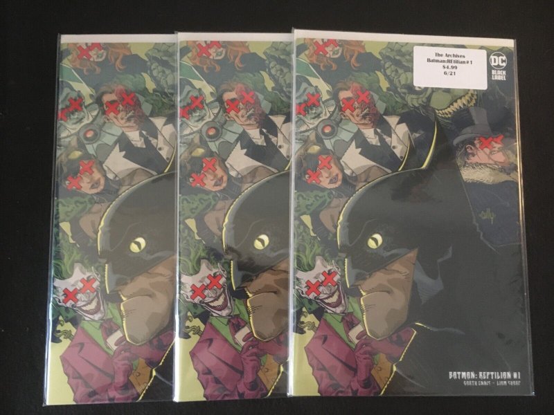 BATMAN: REPTILIAN #1 Two Cover Versions, Three Copies Each, VFNM Condition