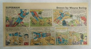 Superman Sunday Page #1133 by Wayne Boring from 7/2/1961 Size ~7.5 x 15 inches