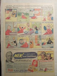 1943 Oct 24 SUNDAY COMIC PAGE 15x21 FN 6.0 Popeye / Henry / Sergeant Pat