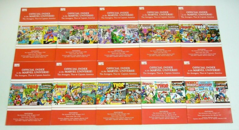 Avengers, Thor & Captain America Official Index to the Marvel Universe #1-15 set