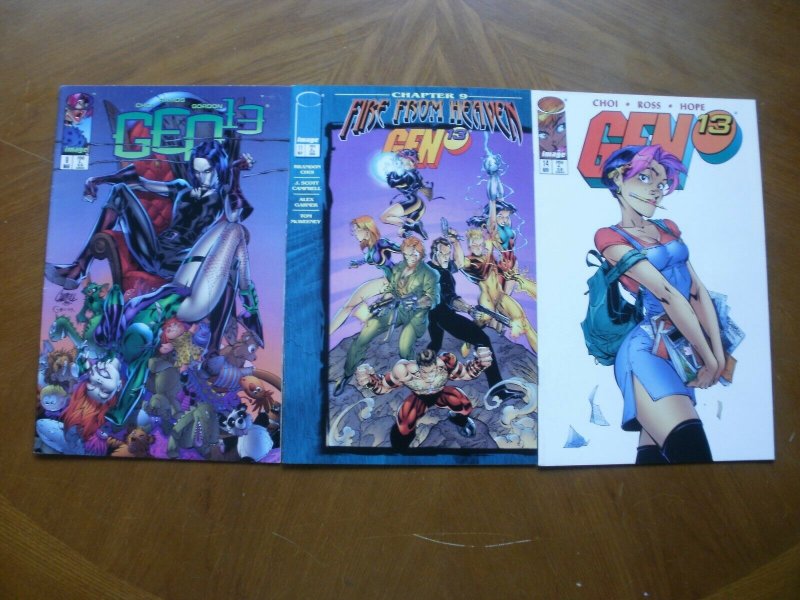 3 Near-Mint Image GEN 13 #9 #11 #14 Comic (1996) Choi Ramos Gordon Campbell Hope