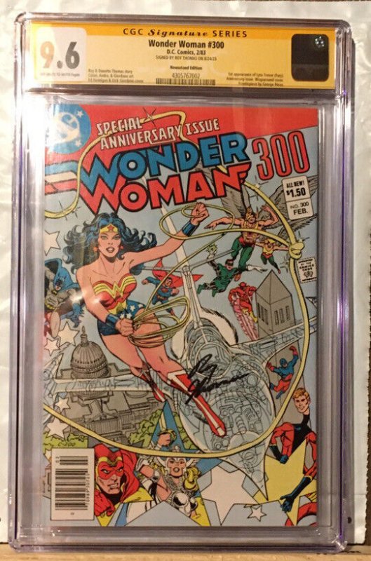 1ST FURY (LYTA TREVOR) Wonder Woman #300 NEWSSTAND SIGNED CGC 9.6 NM+ Roy Thomas