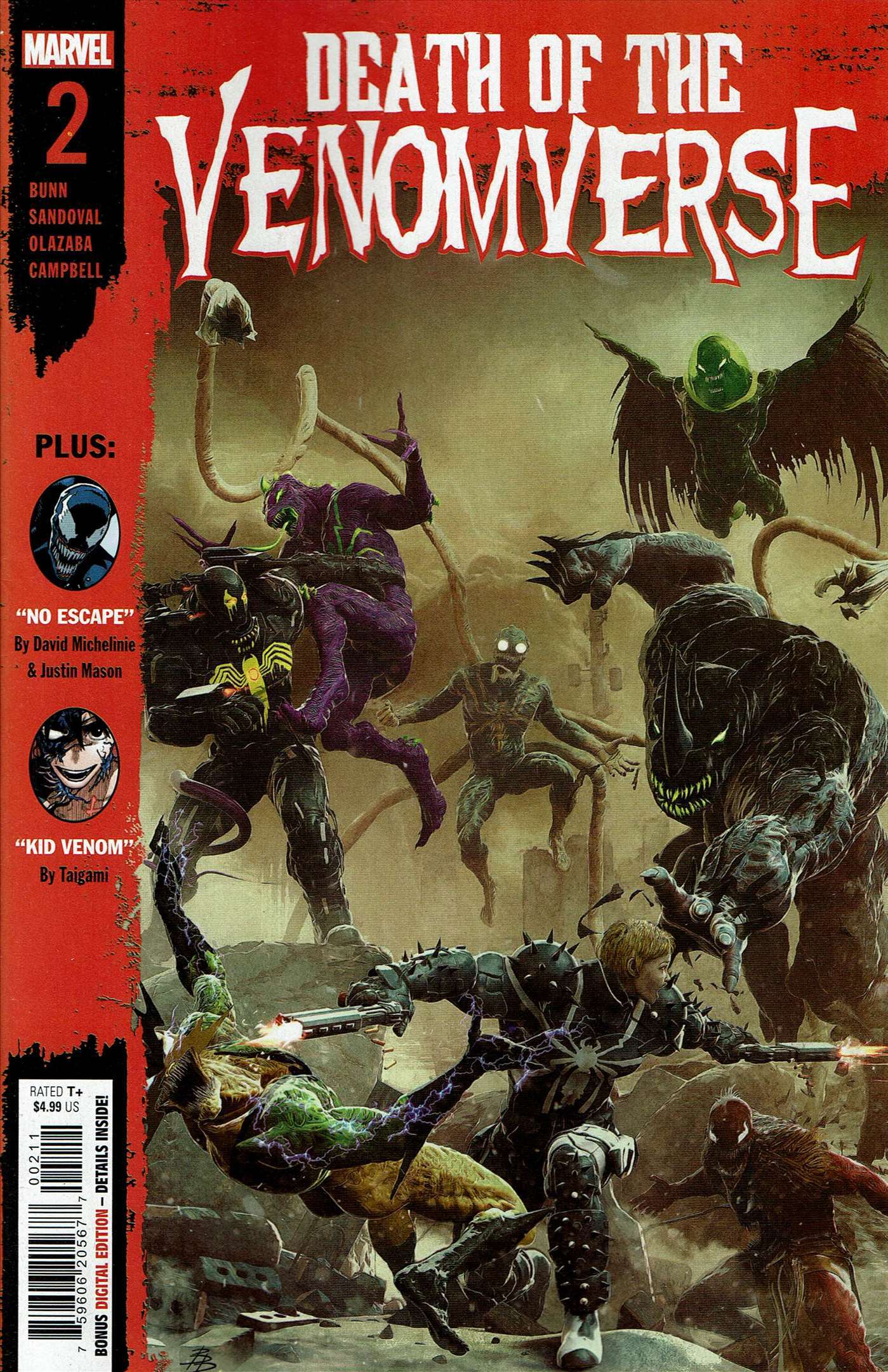 Death of the Venomverse 2 VF/NM ; Marvel Venom Cullen Bunn Comic