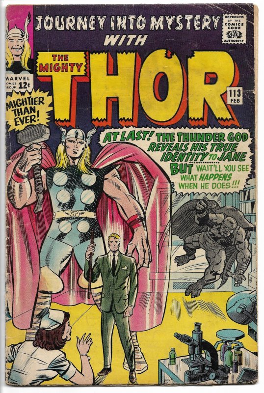 Journey into Mystery #113 (1965)  VG Thor -Origin of Loki