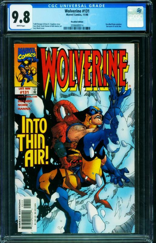 Wolverine #131 CGC 9.8 Racial slur edition-Marvel-2006680014